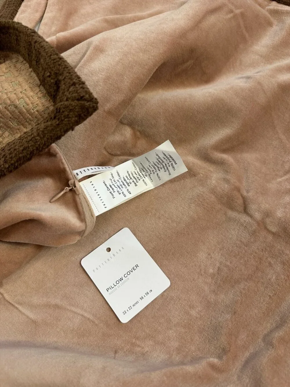 POTTERY BARN Fez Embroidered Pillow Cover in Blush 22